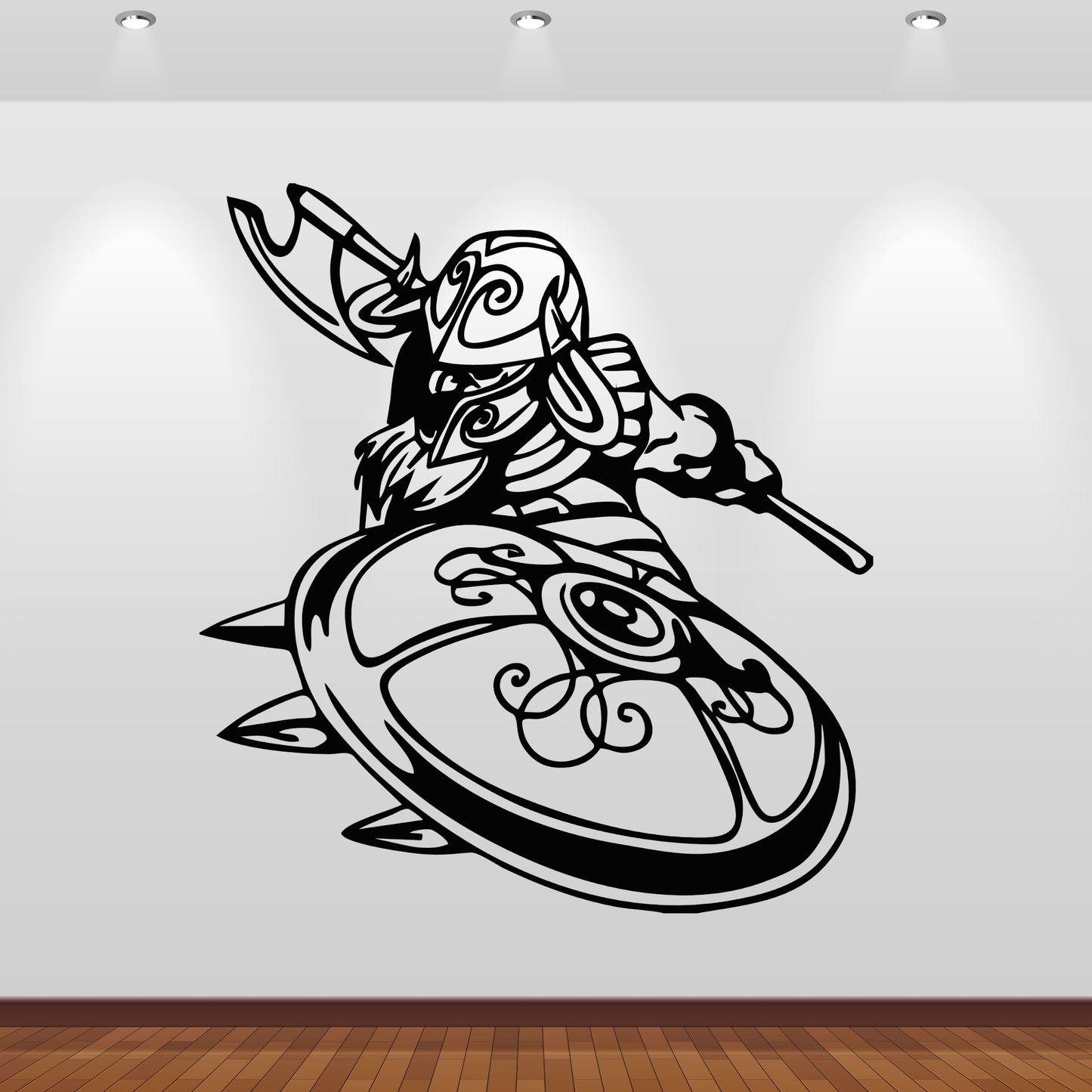 Wandtattoo Wikinger mit Schild und Axt
