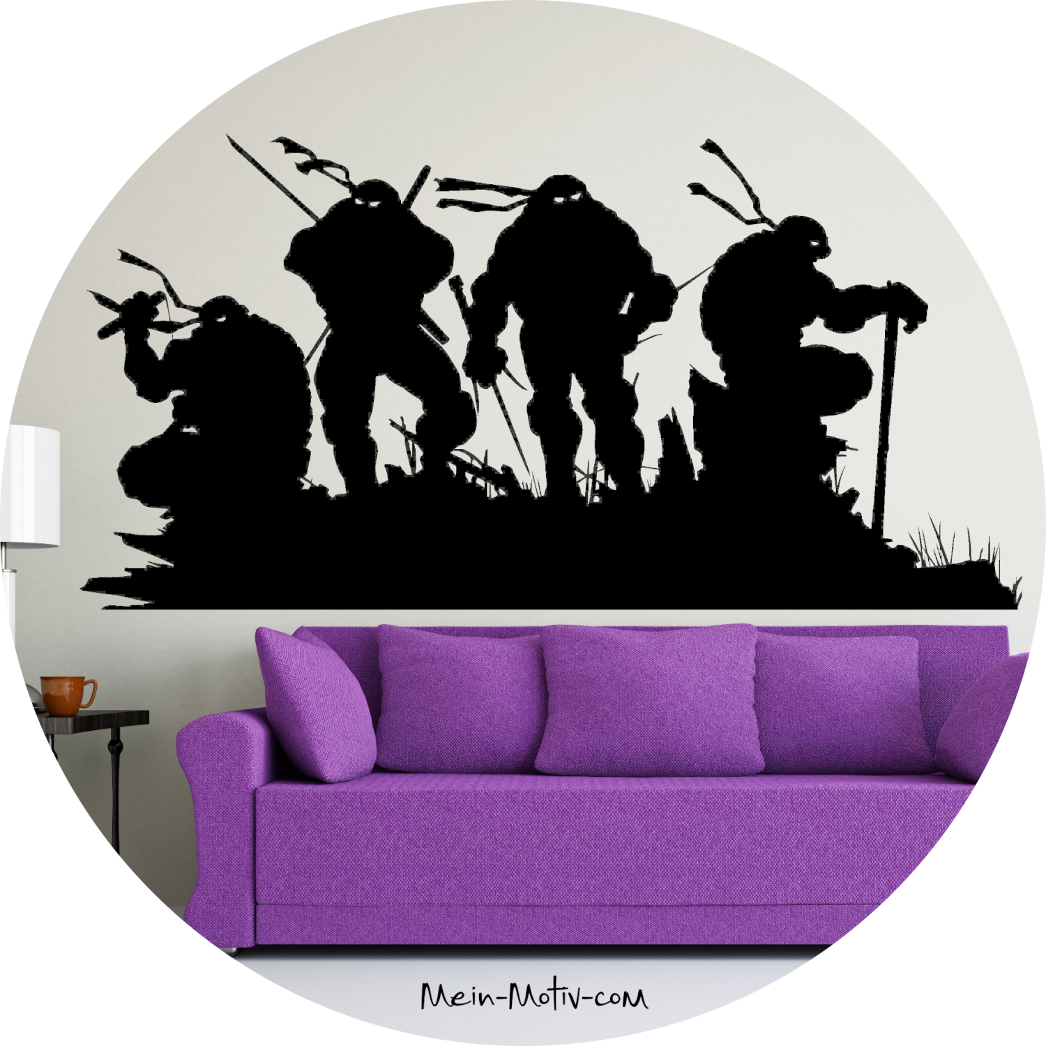 Wandtattoo Ninja Turtles Silhouette