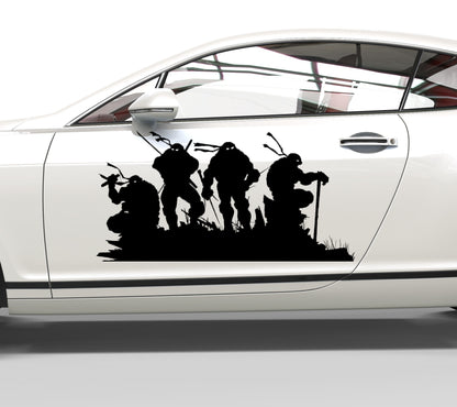 Autoaufkleber Ninja Turtles Silhouette
