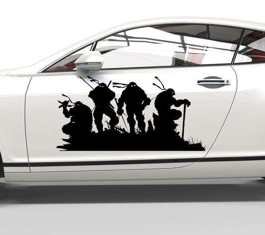 Autoaufkleber Ninja Turtles Silhouette