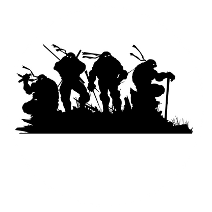 Autoaufkleber Ninja Turtles Silhouette