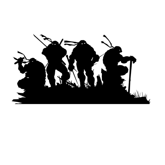 Autoaufkleber Ninja Turtles Silhouette