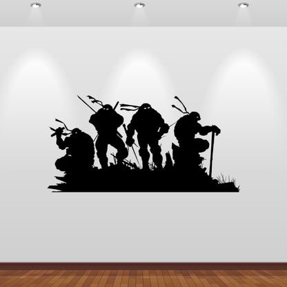 Wandtattoo Ninja Turtles Silhouette