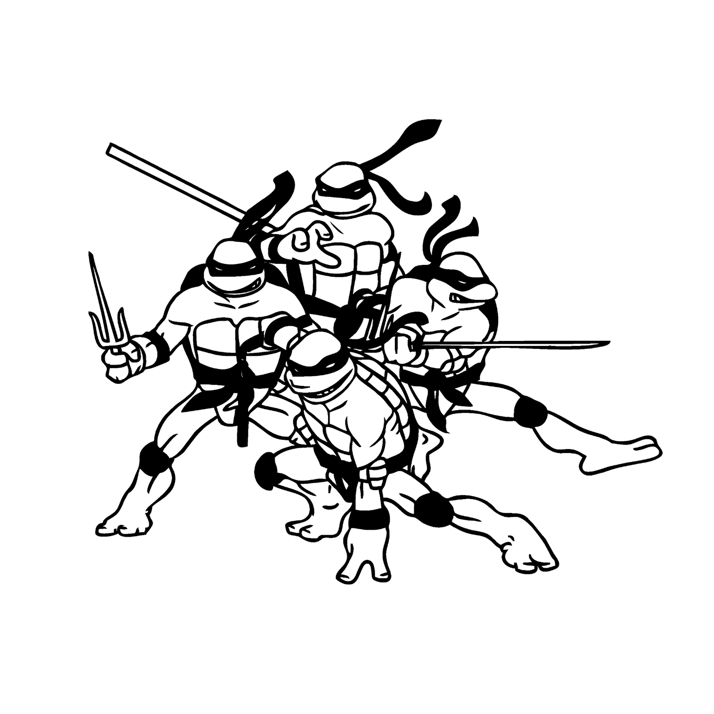 Autoaufkleber Teenage Mutant Ninja Turtles