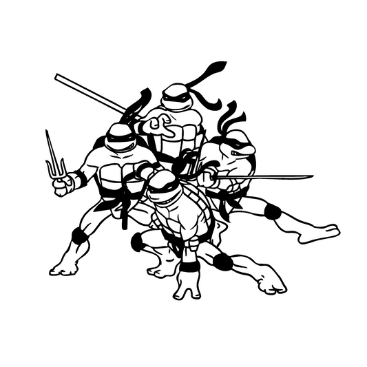 Autoaufkleber Teenage Mutant Ninja Turtles
