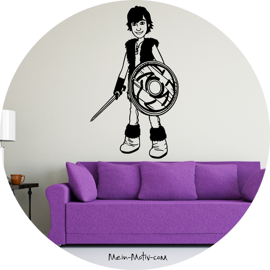 Wandtattoo Drachenzähmen leicht gemacht - Hicks der Hüne