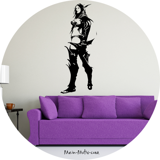 Wandtattoo World of Warcraft - Nachtelfe