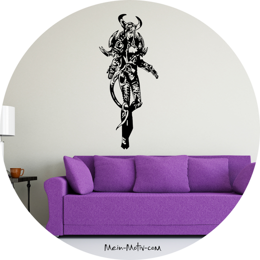 Wandtattoo World of Warcraft - Draenei Kriegerin