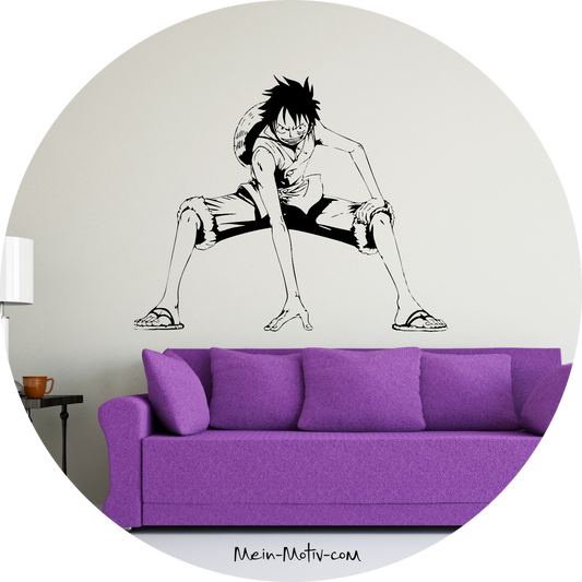 Wandtattoo One Piece Ruffy