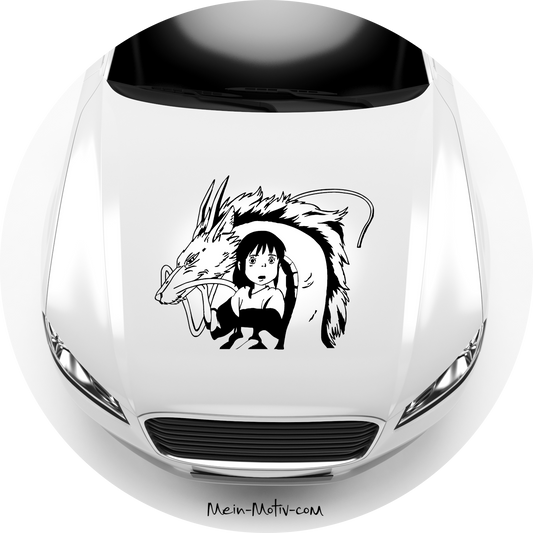 Autoaufkleber Chihiros Reise ins Zauberland - Chihiro und Haku