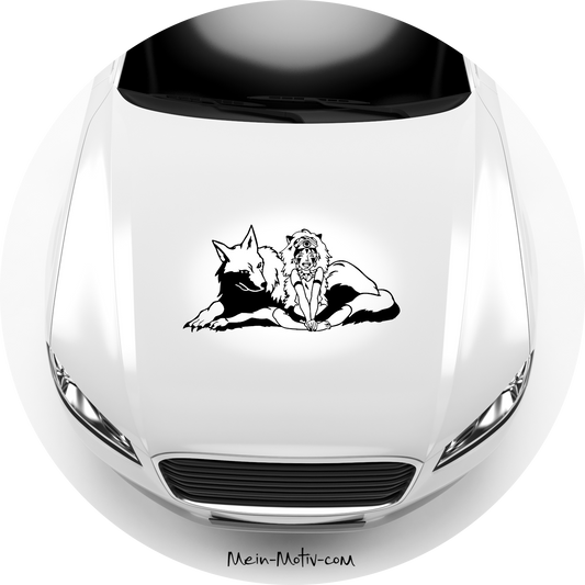 Autoaufkleber Prinzessin Mononoke mit Moro