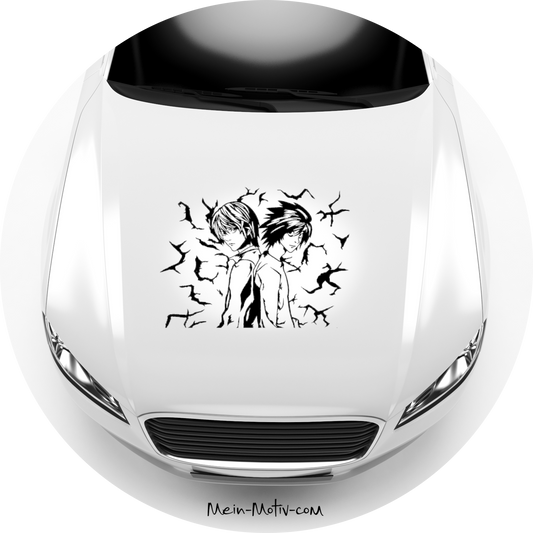 Autoaufkleber Death Note - Light Yagami und L
