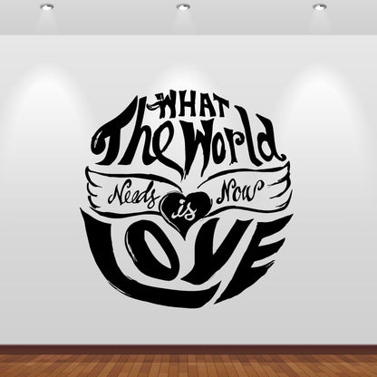 Wandtattoo The World needs Love