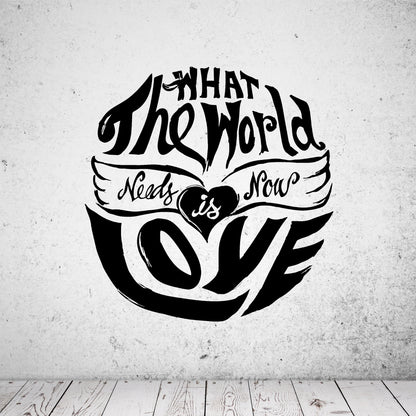 Wandtattoo The World needs Love
