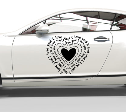 Autoaufkleber Love You
