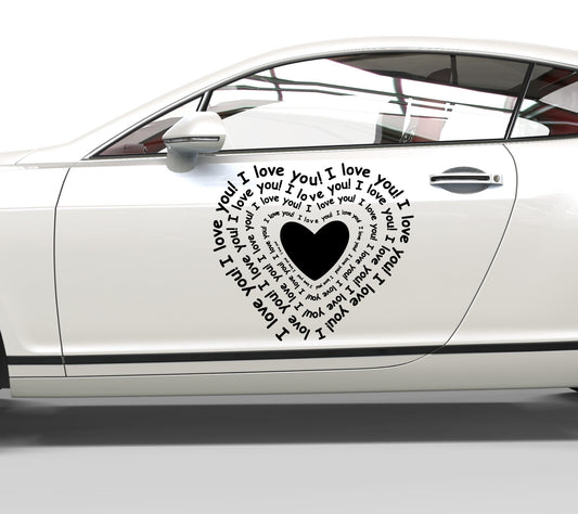 Autoaufkleber Love You