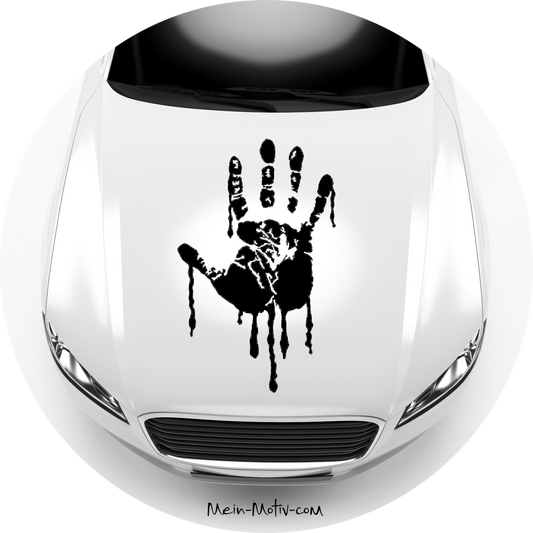 Autoaufkleber Blutende Hand