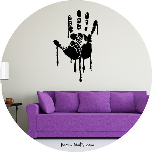 Wandtattoo Blutende Hand