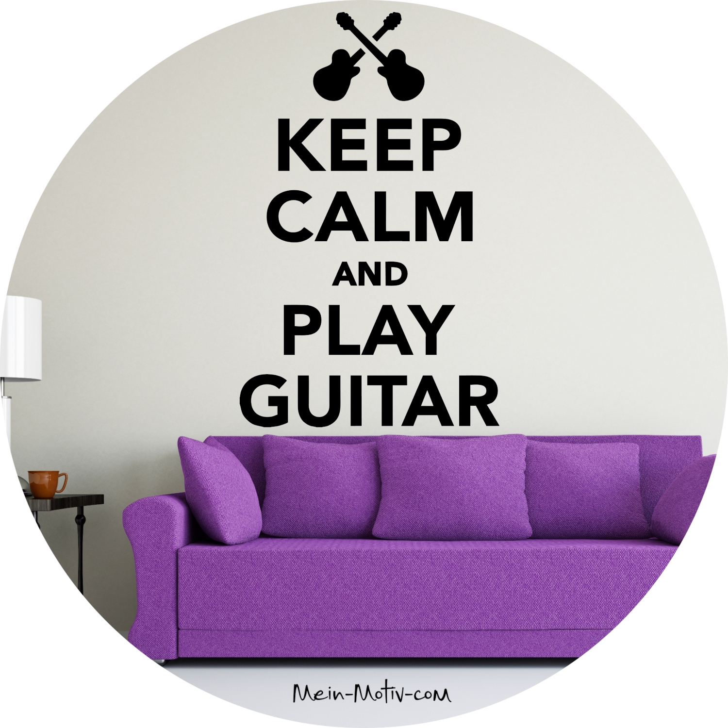 Wandtattoo Keep calm and play Guitar