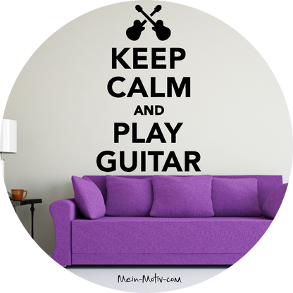 Wandtattoo Keep calm and play Guitar