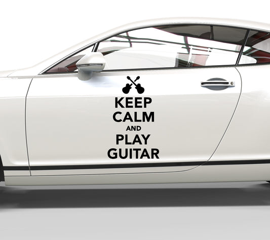 Autoaufkleber Keep calm and play Guitar