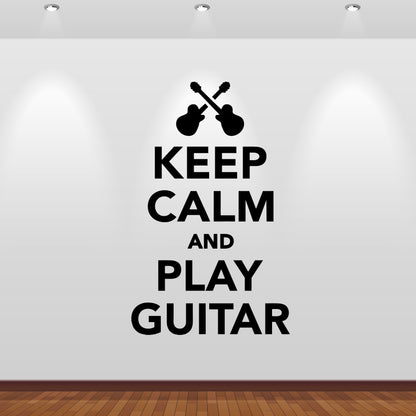 Wandtattoo Keep calm and play Guitar