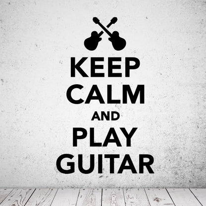 Wandtattoo Keep calm and play Guitar