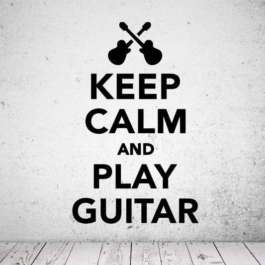 Wandtattoo Keep calm and play Guitar