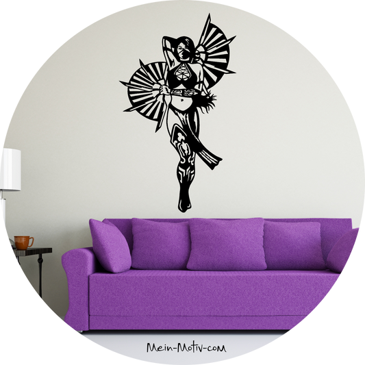Wandtattoo Mortal Kombat Prinzessin Kitana
