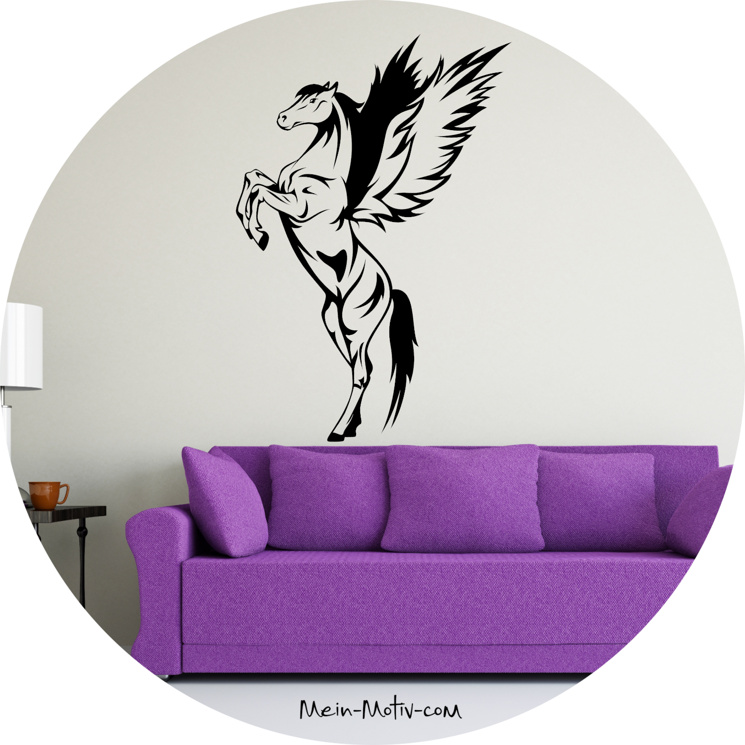 Wandtattoo Pegasus stehend