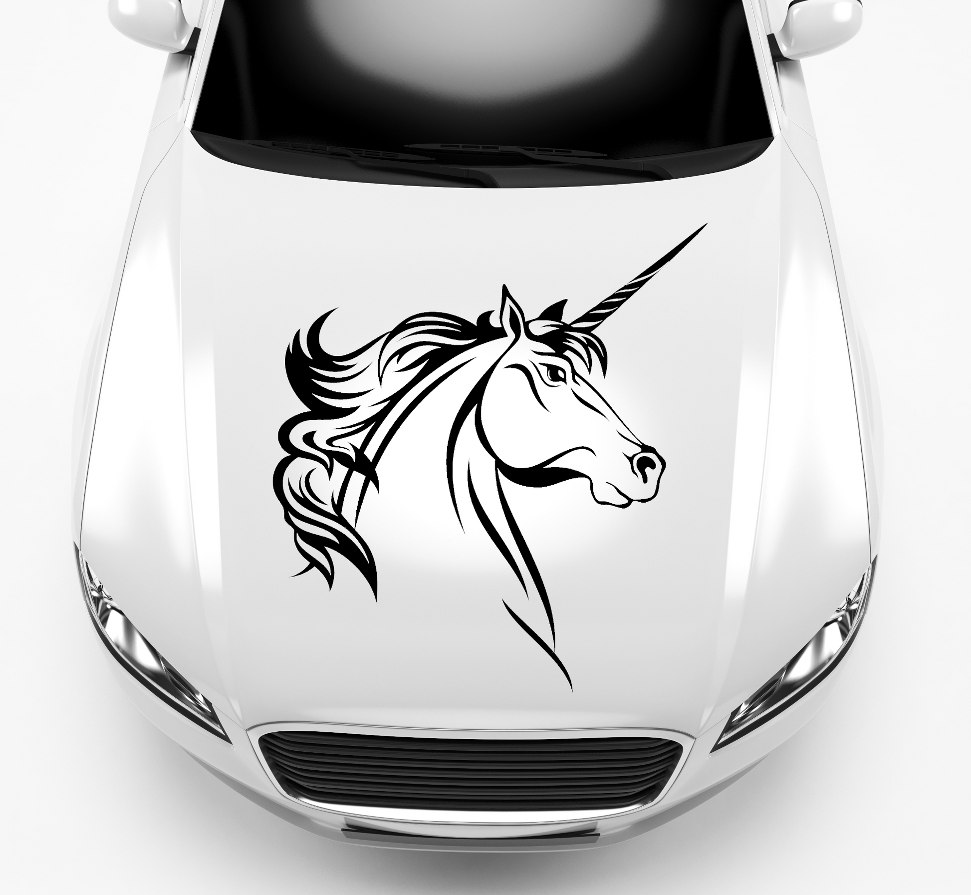 Autoaufkleber Einhorn Kopf