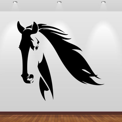 Wandtattoo Pferd mit fliegender Mähne