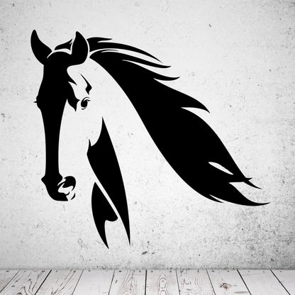 Wandtattoo Pferd mit fliegender Mähne
