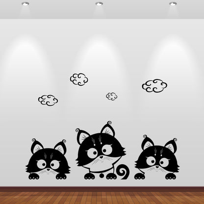 Wandtattoo Drei Kitten - Katzen Babys