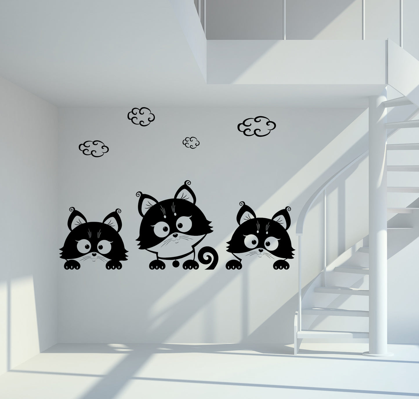 Wandtattoo Drei Kitten - Katzen Babys