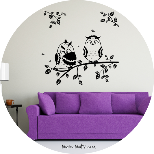 Wandtattoo Lustige Eulen