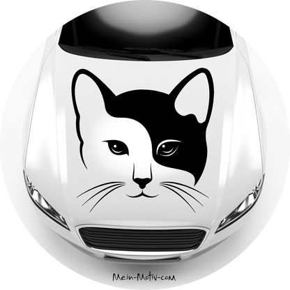 Autoaufkleber Katze - Gesicht