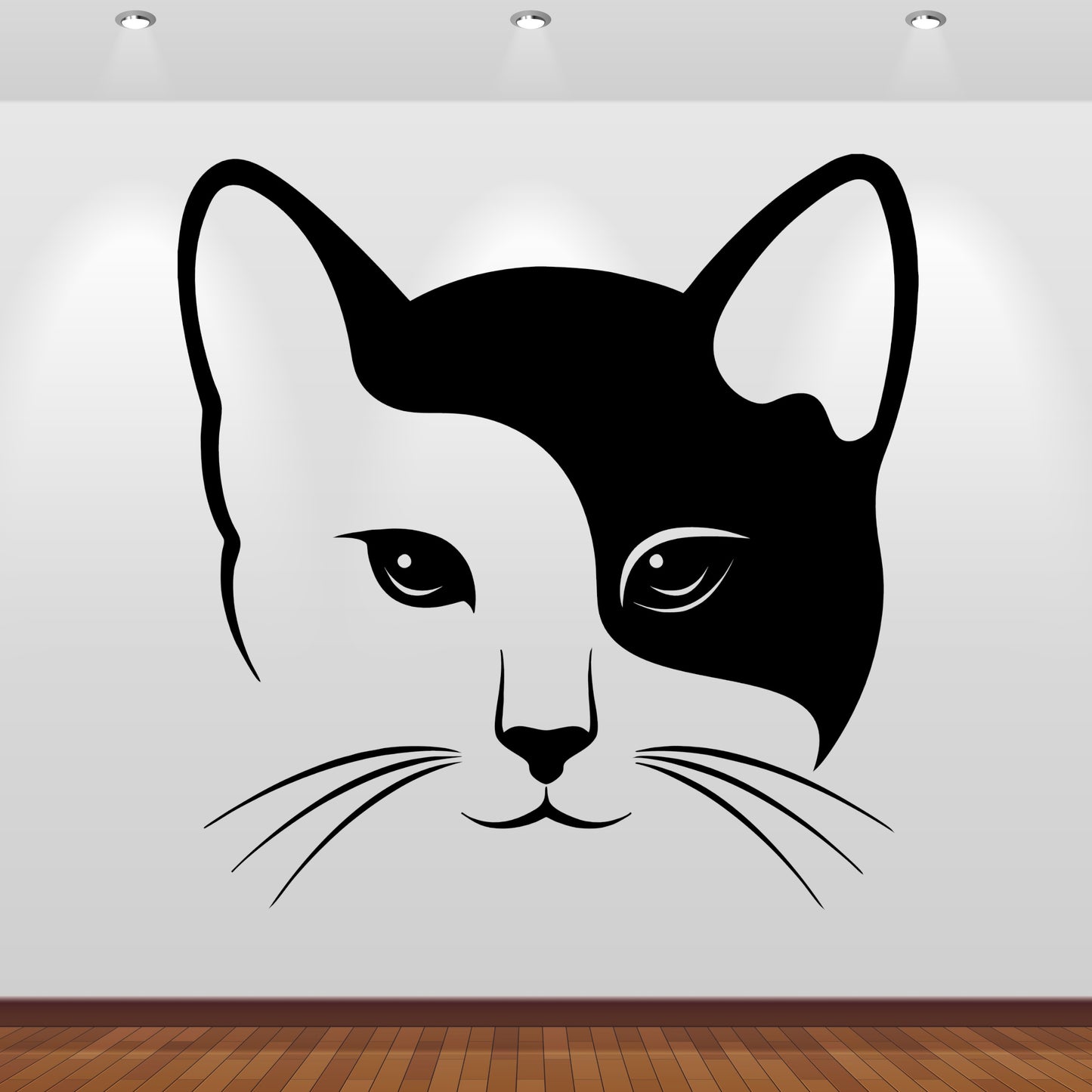 Wandtattoo Katze - Gesicht