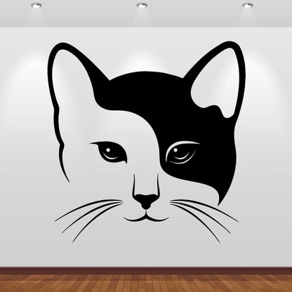 Wandtattoo Katze - Gesicht