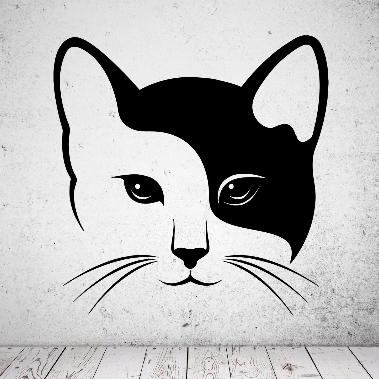 Wandtattoo Katze - Gesicht