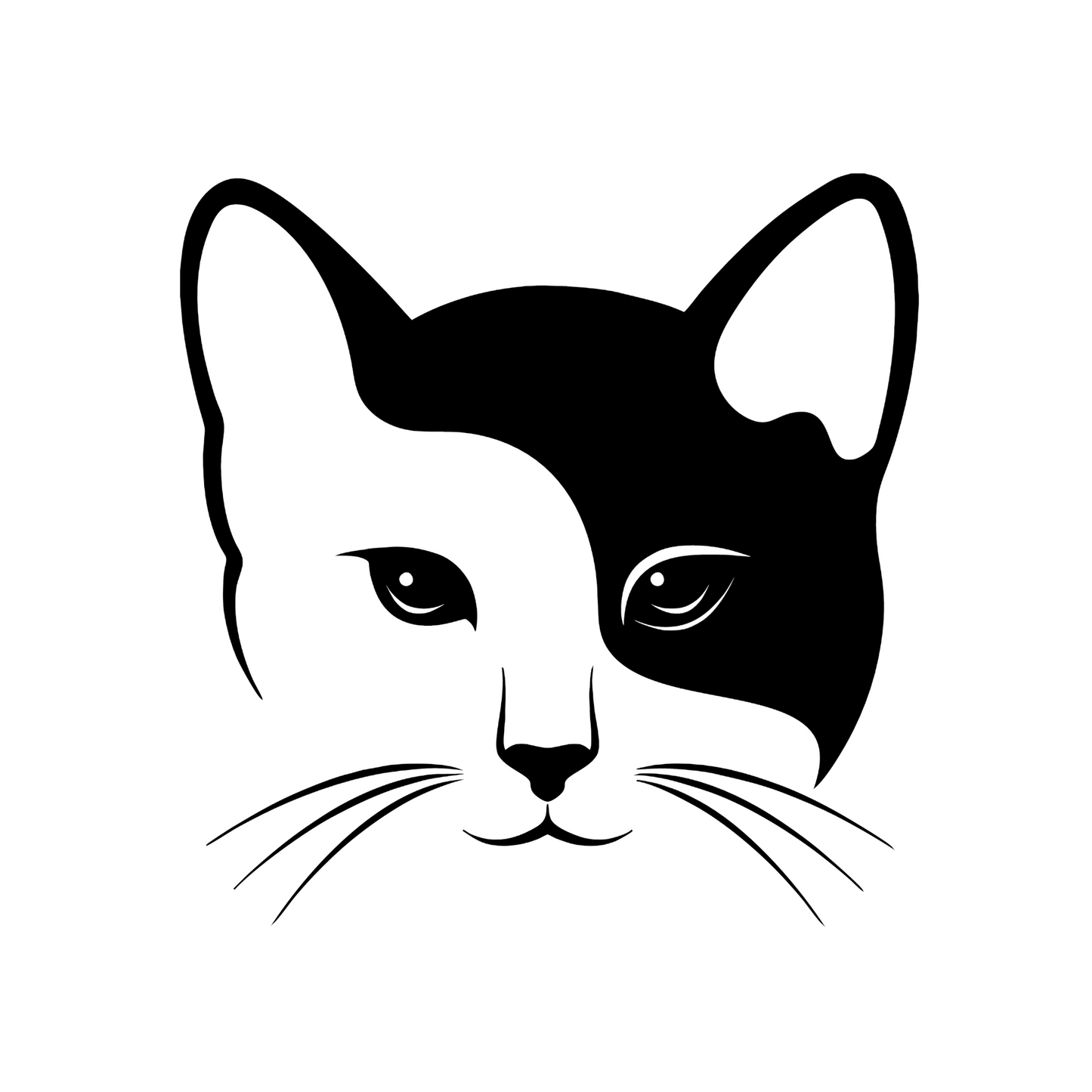 Wandtattoo Katze - Gesicht