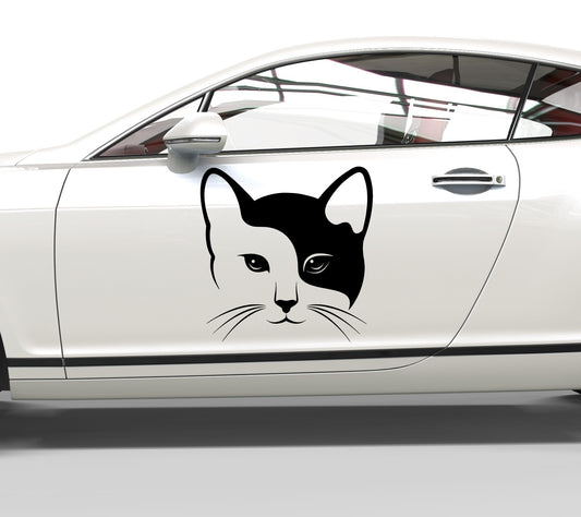 Autoaufkleber Katze - Gesicht