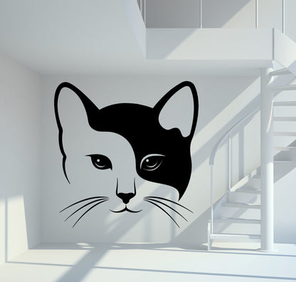 Wandtattoo Katze - Gesicht