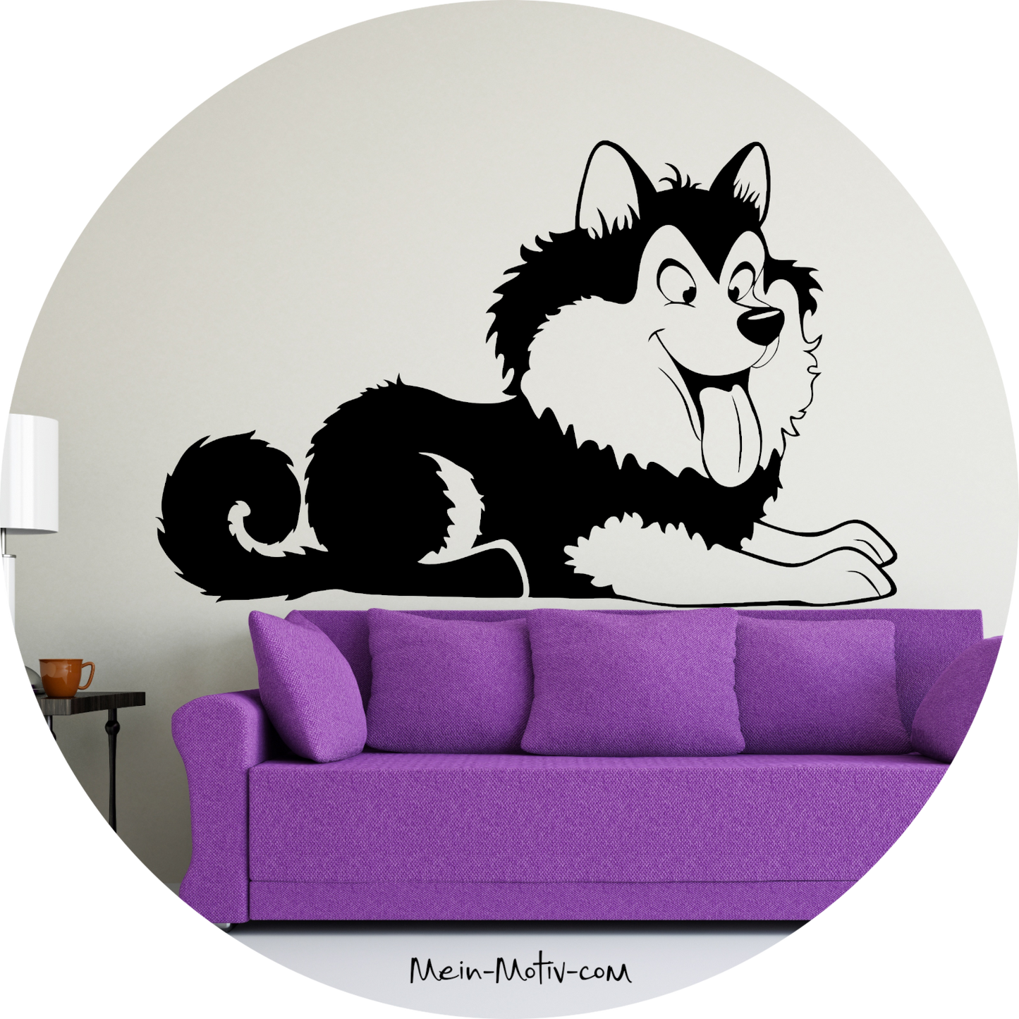Wandtattoo Fröhlicher Hund
