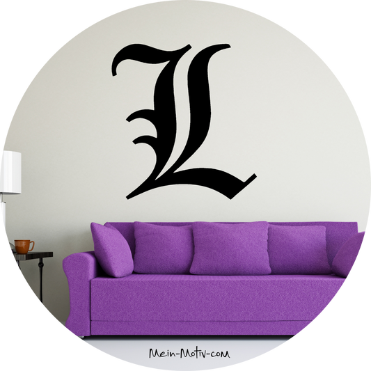 Wandtattoo Death Note L Lawliet