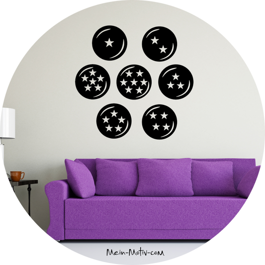 Wandtattoo Dragonball Z Kugeln