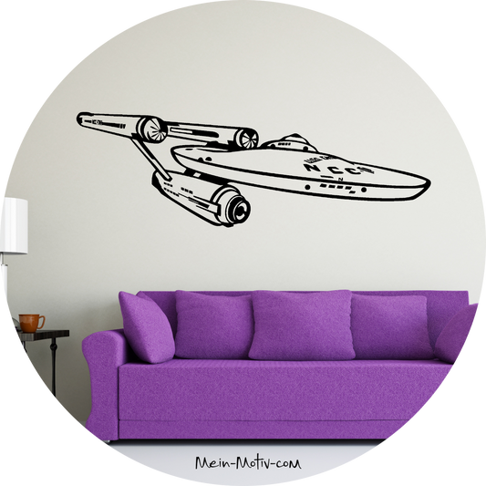 Wandtattoo Star Trek- Schriftzug - Raumschiff Enterprise NCC-1701