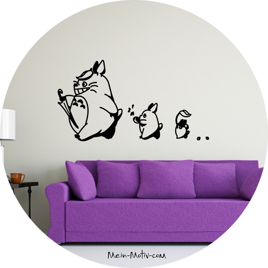 Wandtattoo Totoro Marsch