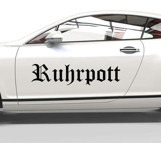 Autoaufkleber Ruhrpott Schriftzug