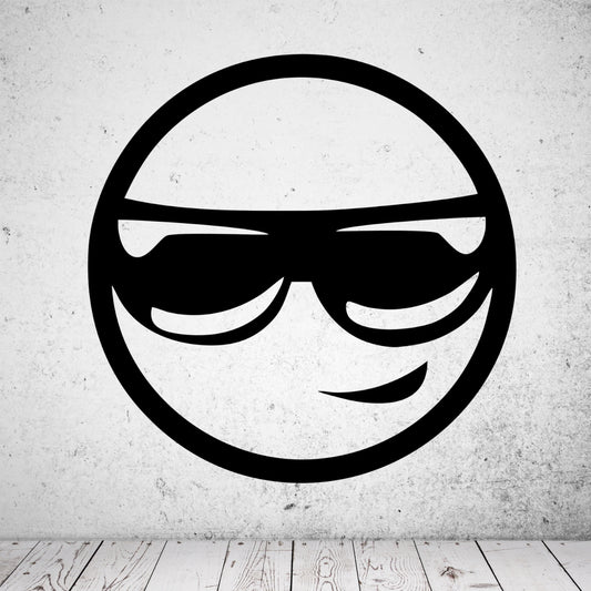 Wandtattoo Smiley Cool Emoji